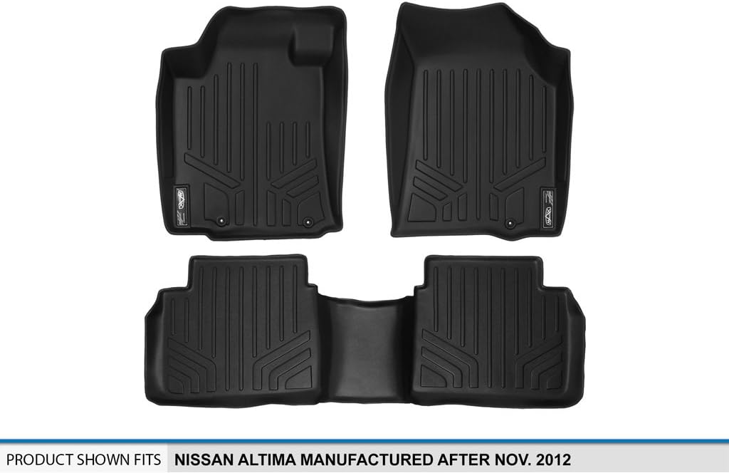 SMARTLINER Custom Fit Floor Mats 2 Row Liner Set for 2013-2018 Nissan Altima - Image 5