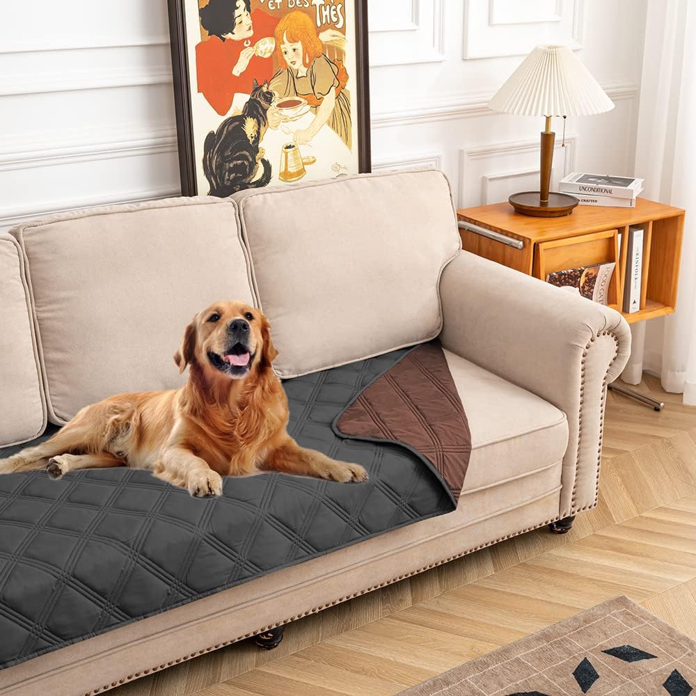 SUNNYTEX Waterproof & Reversible Dog Bed Cover Pet Blanket