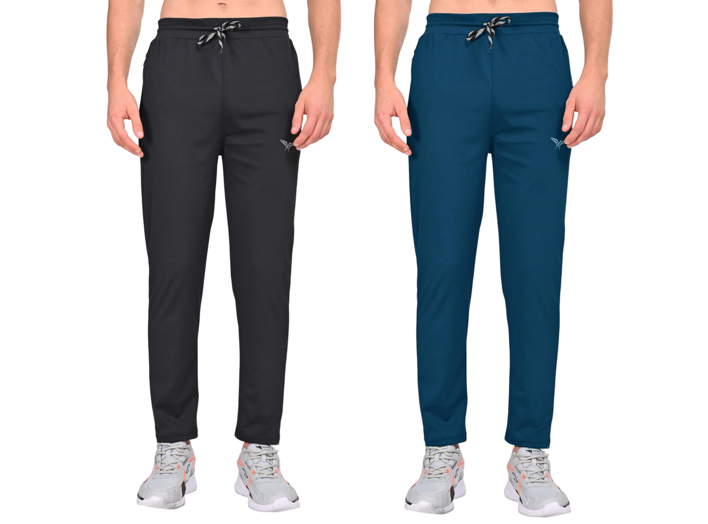 halfspace Men's Polyester Lycra Track Pant | Casual Stretchable Track Pant | Slim Fit Gym Sports Lower for Men | Solid Activewear Trouser Pant (Combo)-picture-41