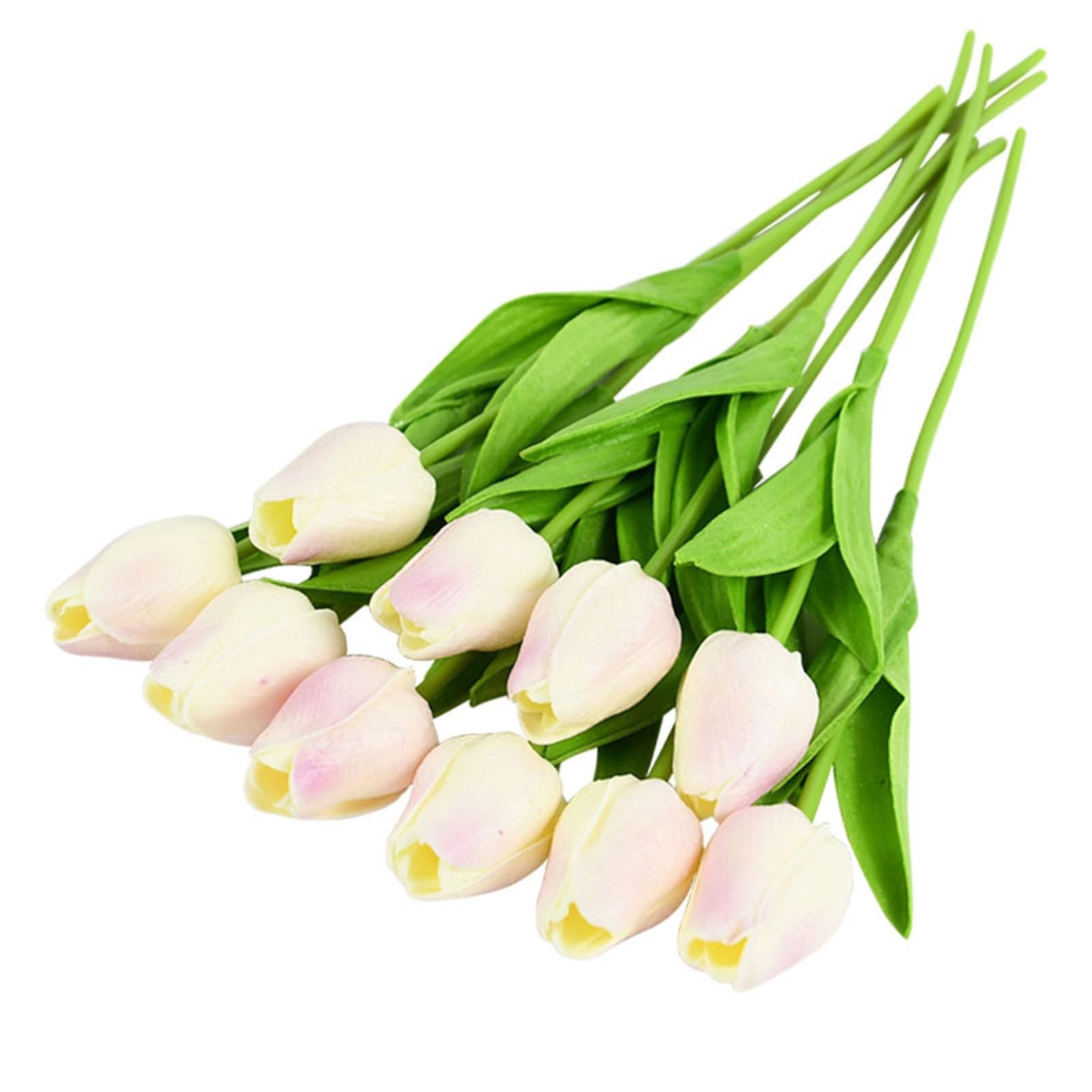 Dcrxz Artificial Flowers 10PCS Tulip Artificial Flower Real Touch Artificial Bouquet PE Fake Flower for Wedding Decoration Flowers Home Garden Decor(M)