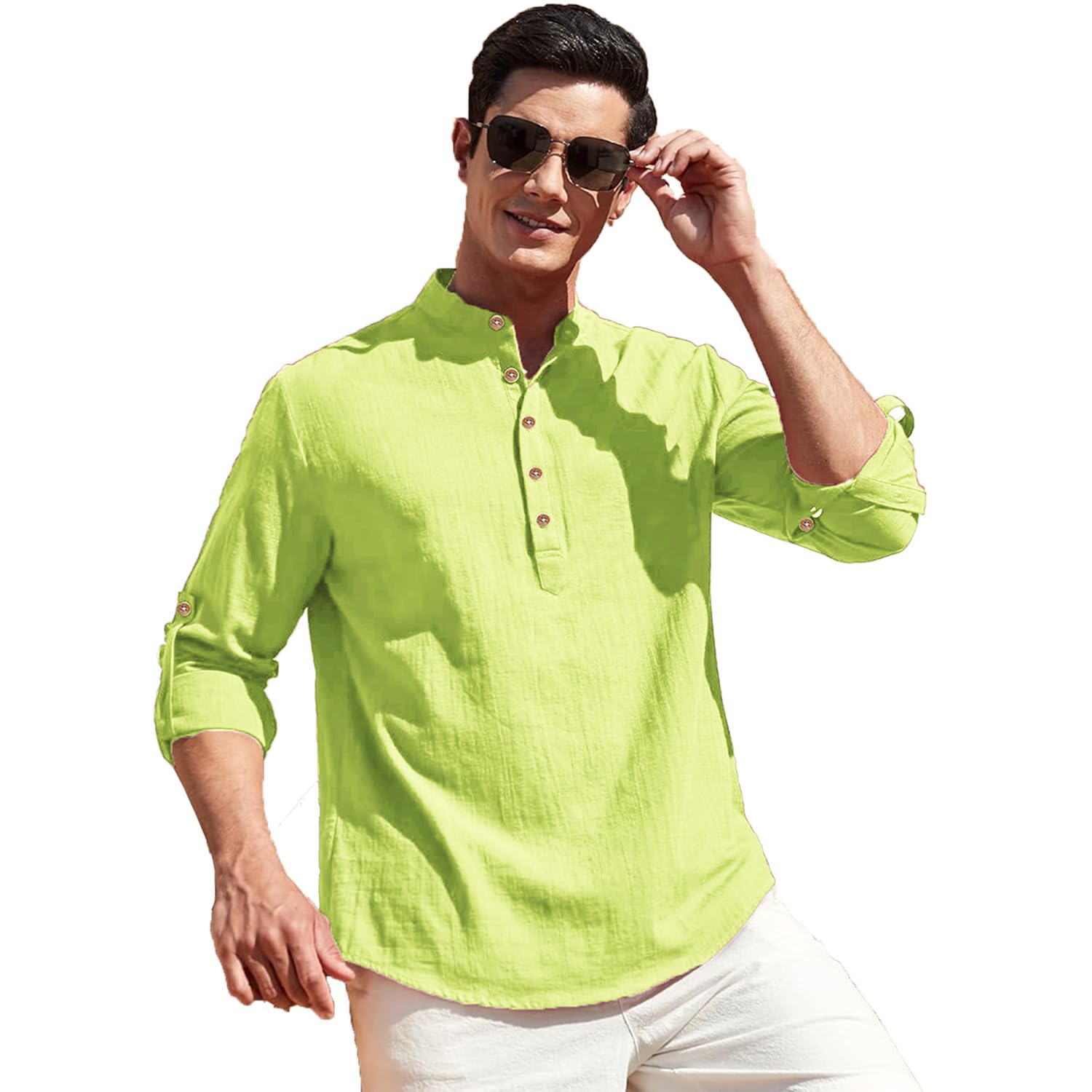 vida loca Slim Fit Short Kurta for Men and Boys.(KRT_BTN02, Navy Blue)-picture-46