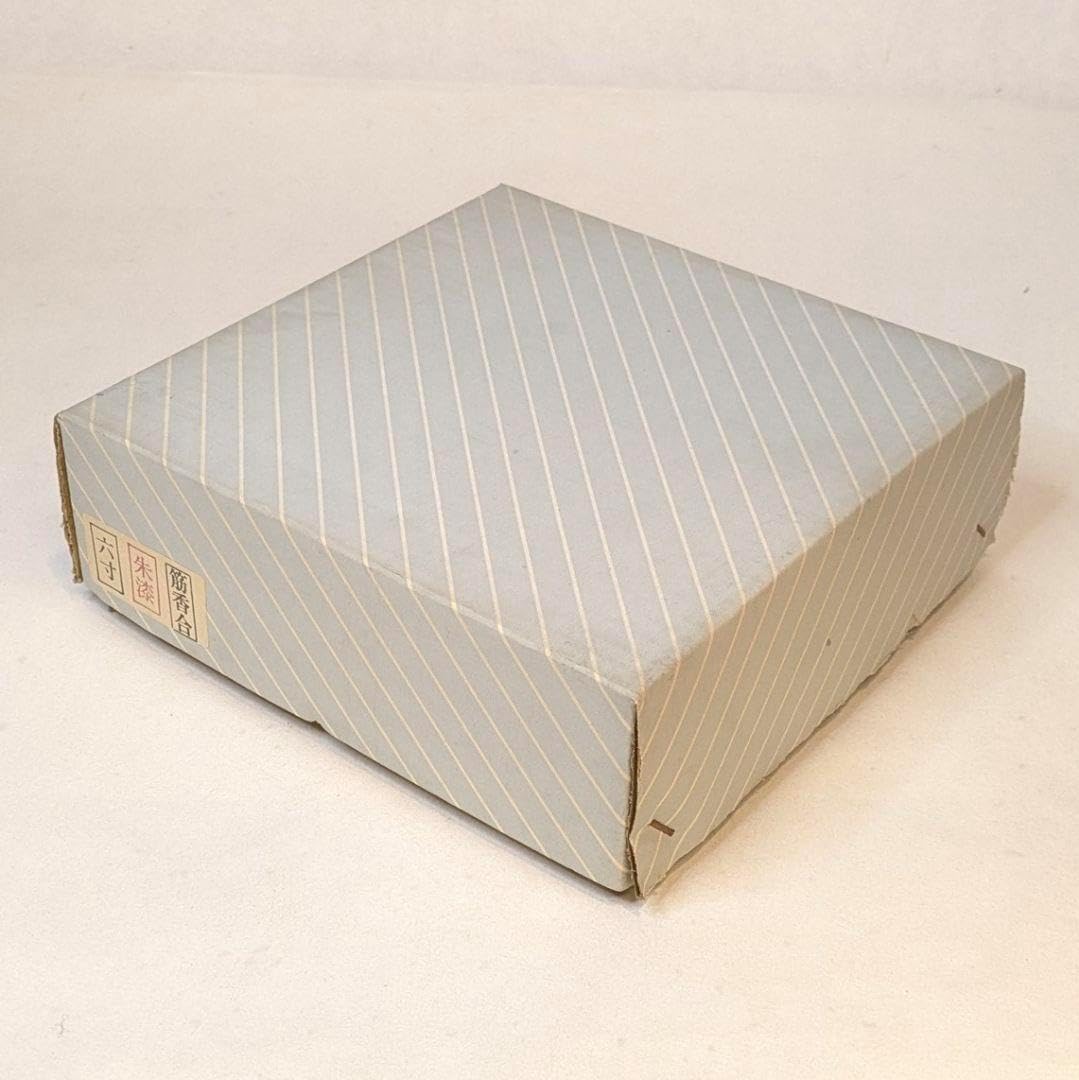 筋香合 朱漆 6寸 朱塗り 寺院用具 香合