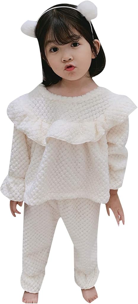 Amazon Godlovefull ふわふわ もこもこ あったか ガールズ パジャマ ワンピース あったか 柔らかい ネグリジェ 長袖 女の子 子供 キッズ ジュニア ルームウェア ゆったり かわいい 秋冬 部屋着 寝巻き 寝間着 ナイトウェア パジャマ 通販