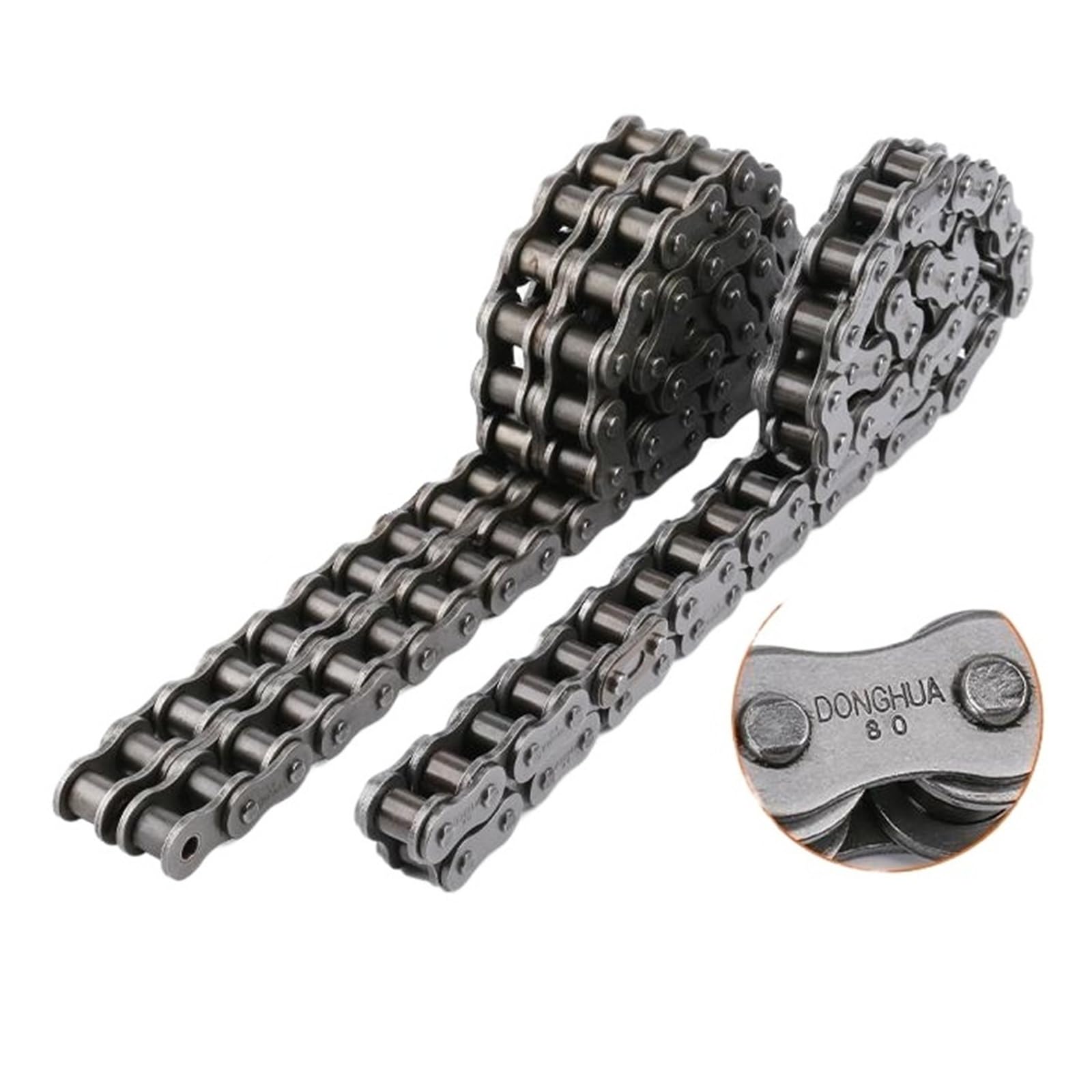 Cadena de rodillos 12B-1, paso 1,5 m y 19,05 mm con eslabones conectores
