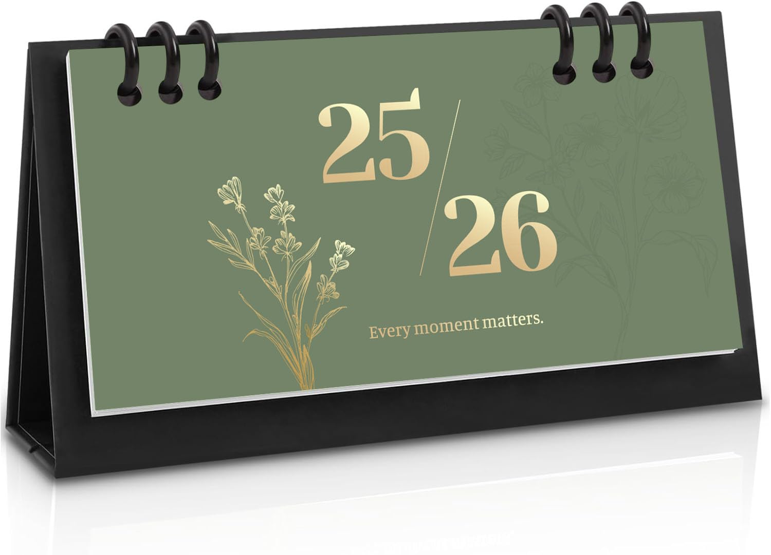 Mini Calendrier De Bureau 2025-2026 - Juillet 2025 à Décembre 2026, Format Rabat Sur Pied, 12x7.6x6 Cm