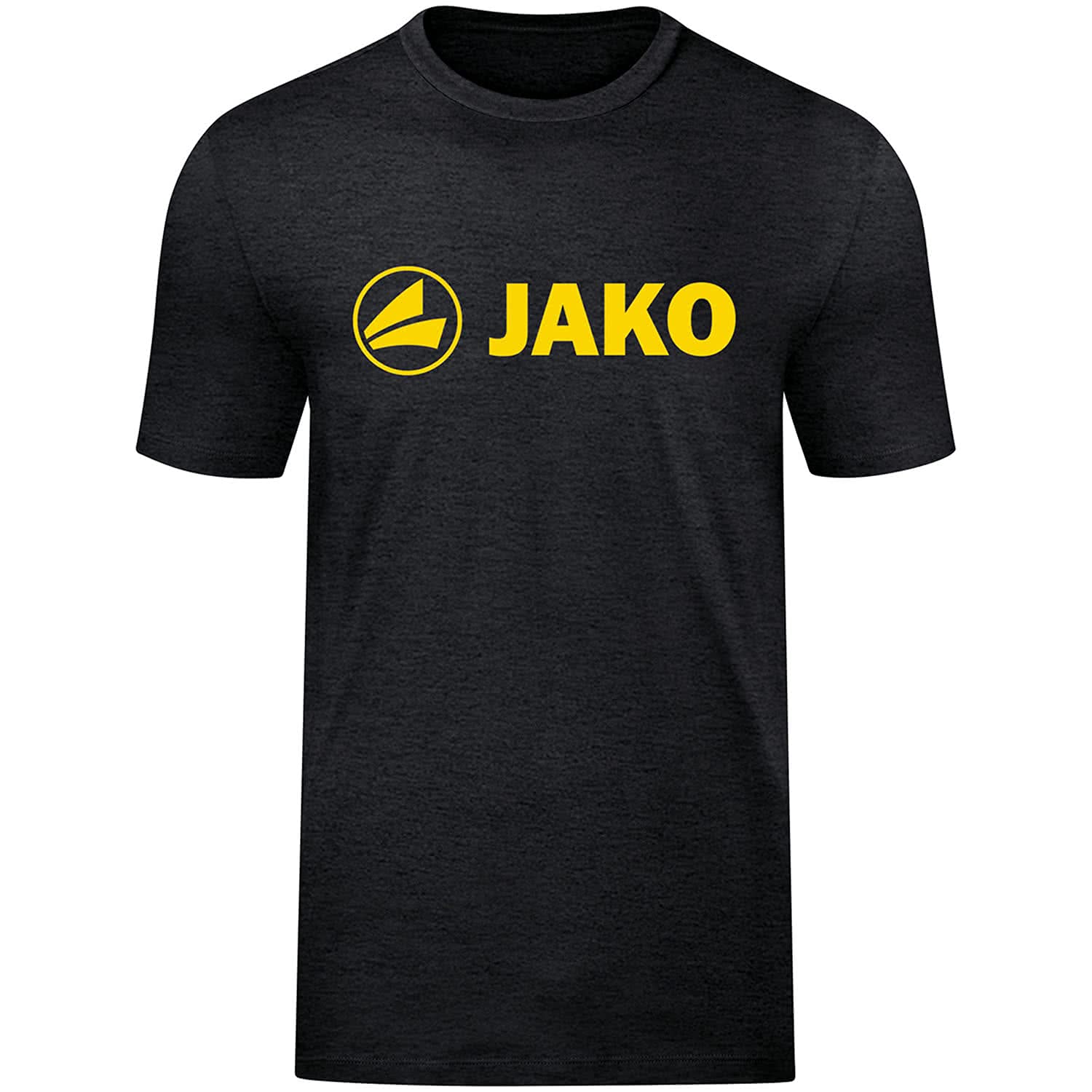 JAKO Kinder T-Shirt Promo, Schwarz-Meliert/Citro, 140