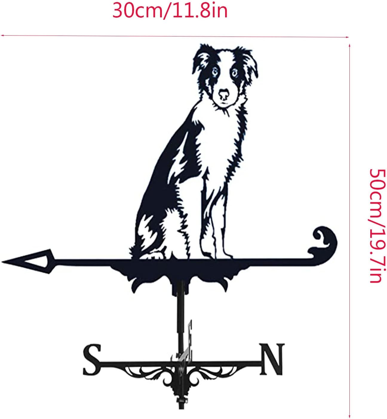 COAECJ Weathervane for Roof Weathervanes Metal Animal Stakes，Retro House Weathervane， for Outdoor Sheds Iron Yard Roof Barns Cupolas Decoration (Color : A)