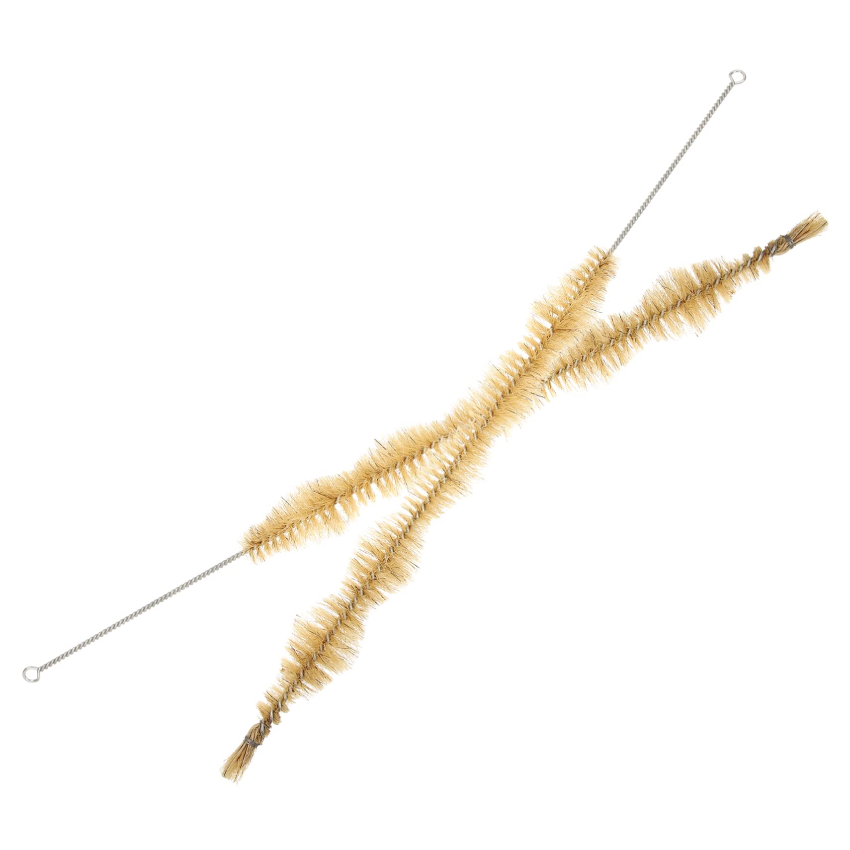 Healeved 2pcs Condenser Brush Glassware Brush Cleaner Laboratory Condenser Pipe Humidifier Cleaning Brush Tube Cleaning Narrow Neck Bottle Brush Experiment Brush Light Brown Plastic