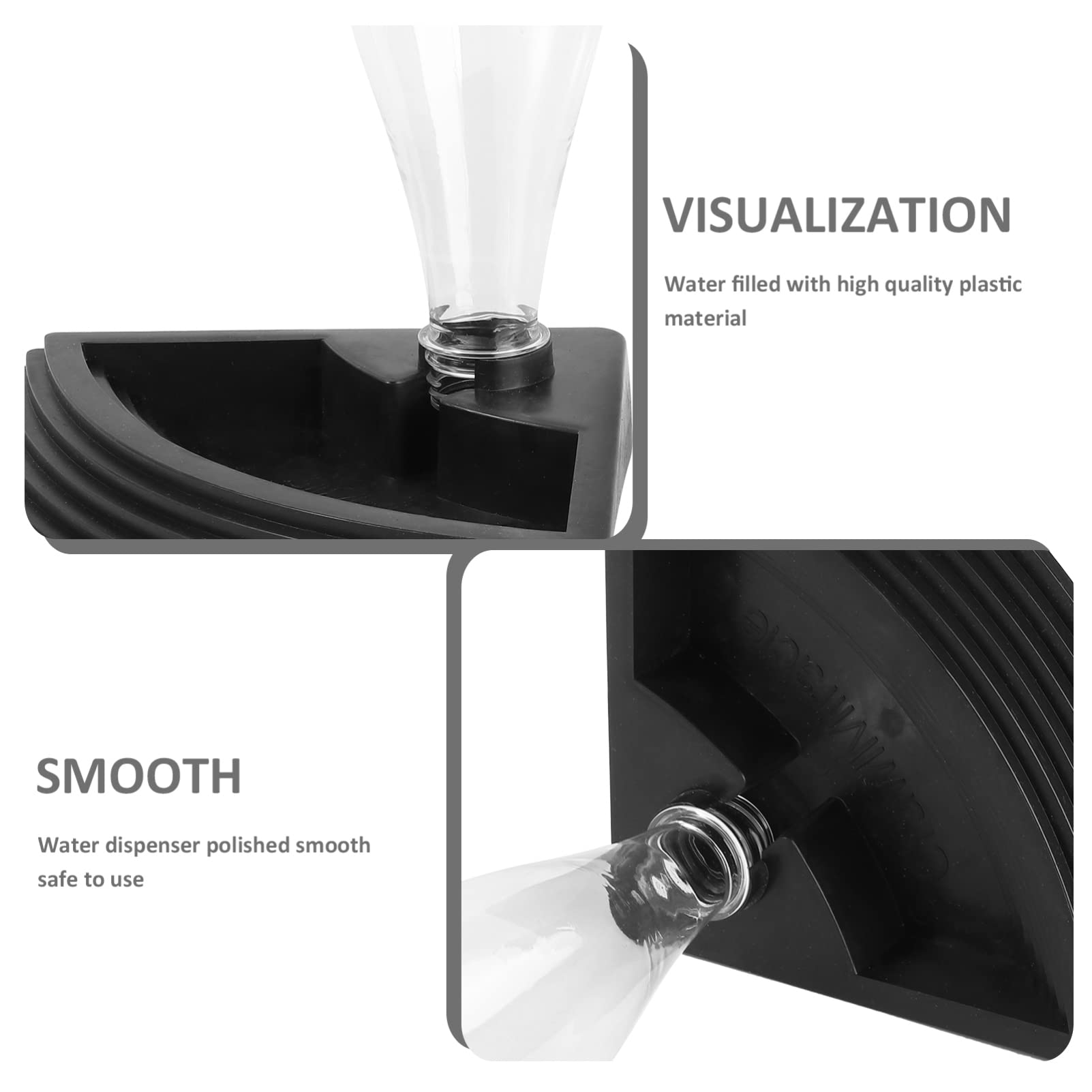 Mipcase 3 Pezzi Ciotola per Bere per Rettili Fontana Automatica per Acqua Ingresso Senza Scale Base Stabile Triangolo Alimentatore per Animali Domestici Fornitura di Acqua