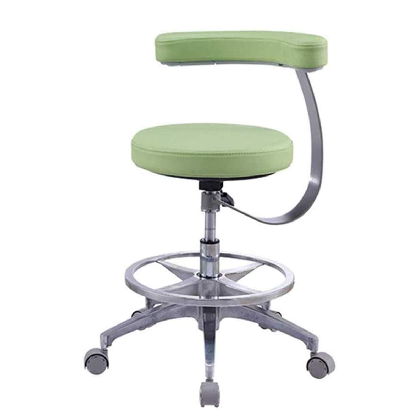 Jmysd Green Dental Stool Dentist Chair Pu Leather 360° Rotation Dental Medical Chair Laboratory Chair Beauty Stool,