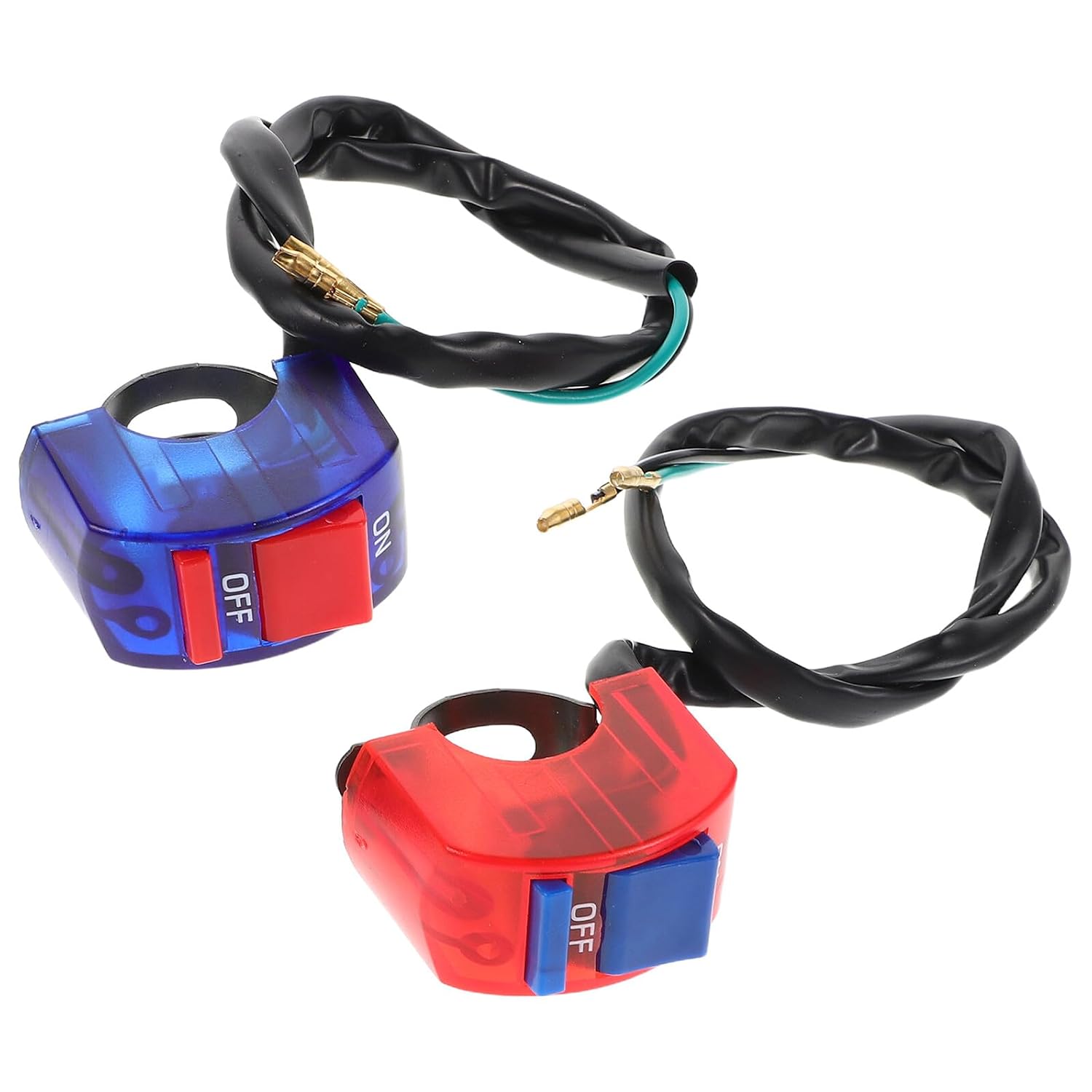 Mini Bike Kill Switch and Handlebar Lamp Controller for ATV and Dirt Bike, Push Button On-Off Fog Lamp and Hazard Light Switch, Universal Electric Scooter Emergency Control