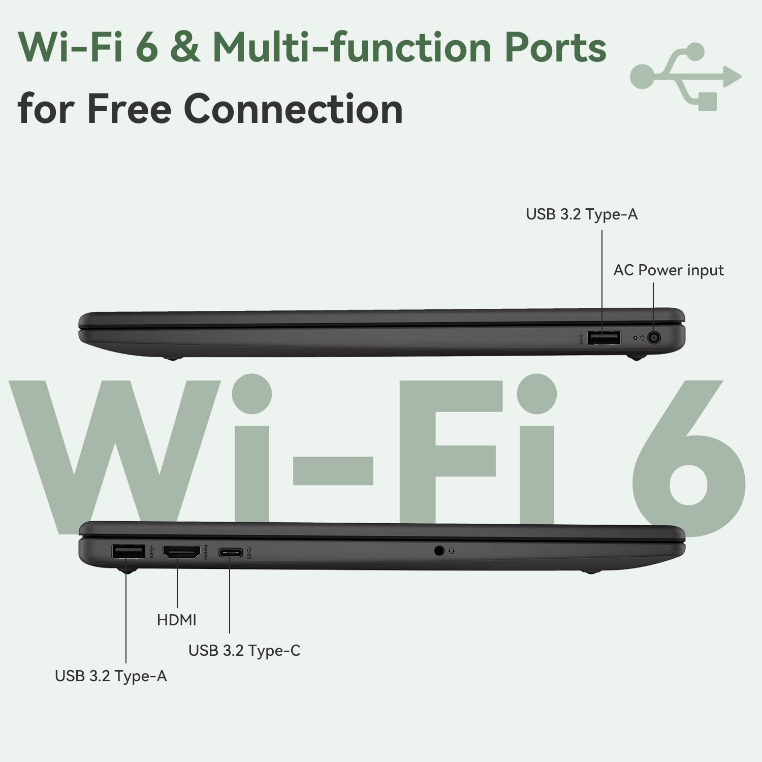 HP 255 G10 Professional Business Laptop, AMD Ryzen 7 7730U, 15.6" FHD IPS Display, 32GB RAM, 1TB SSD, HDMI, Wi-Fi 6, Webcam, Windows 11 Pro, Black, with Thunderobot ML101 Green Wireless Mouse