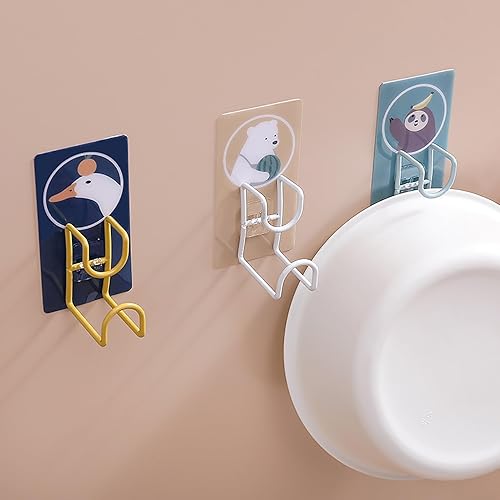 Miniatura 5 de Toallero, ganchos de pared, organizador de baño, toalleros para baño, bonitos ganchos montados en la pared, gancho giratorio de 360, almacenamiento