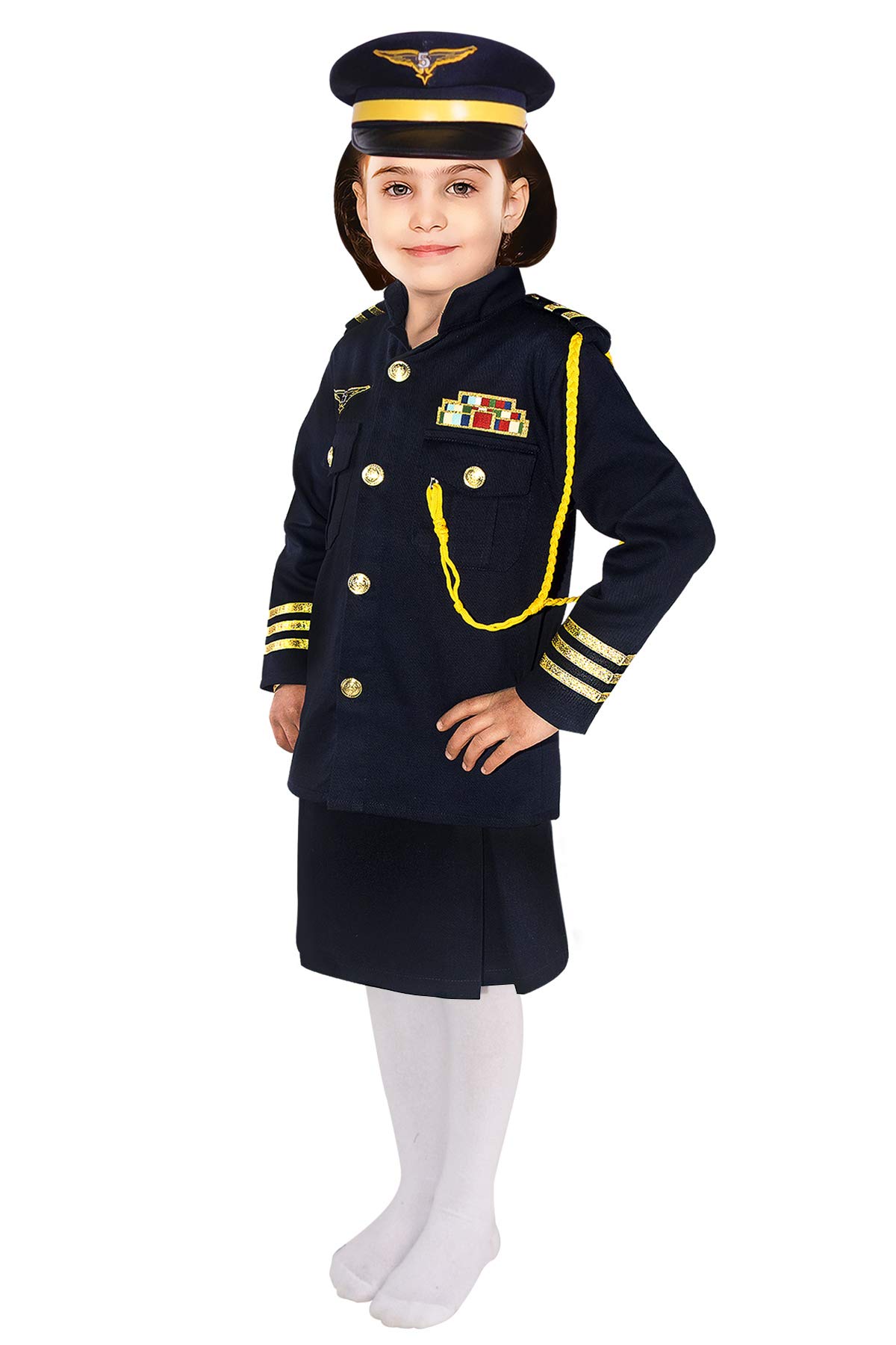 FANCY LAND Pilot Costume Pant Style for Girls (8-9 Years)