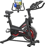 Exercise Bikes Stationary,Exercise Bike for Home Indoor Cycling Bike for Home Cardio Gym,Workout Bike with Ipad Mount & LCD Monitor,Silent Belt Drive