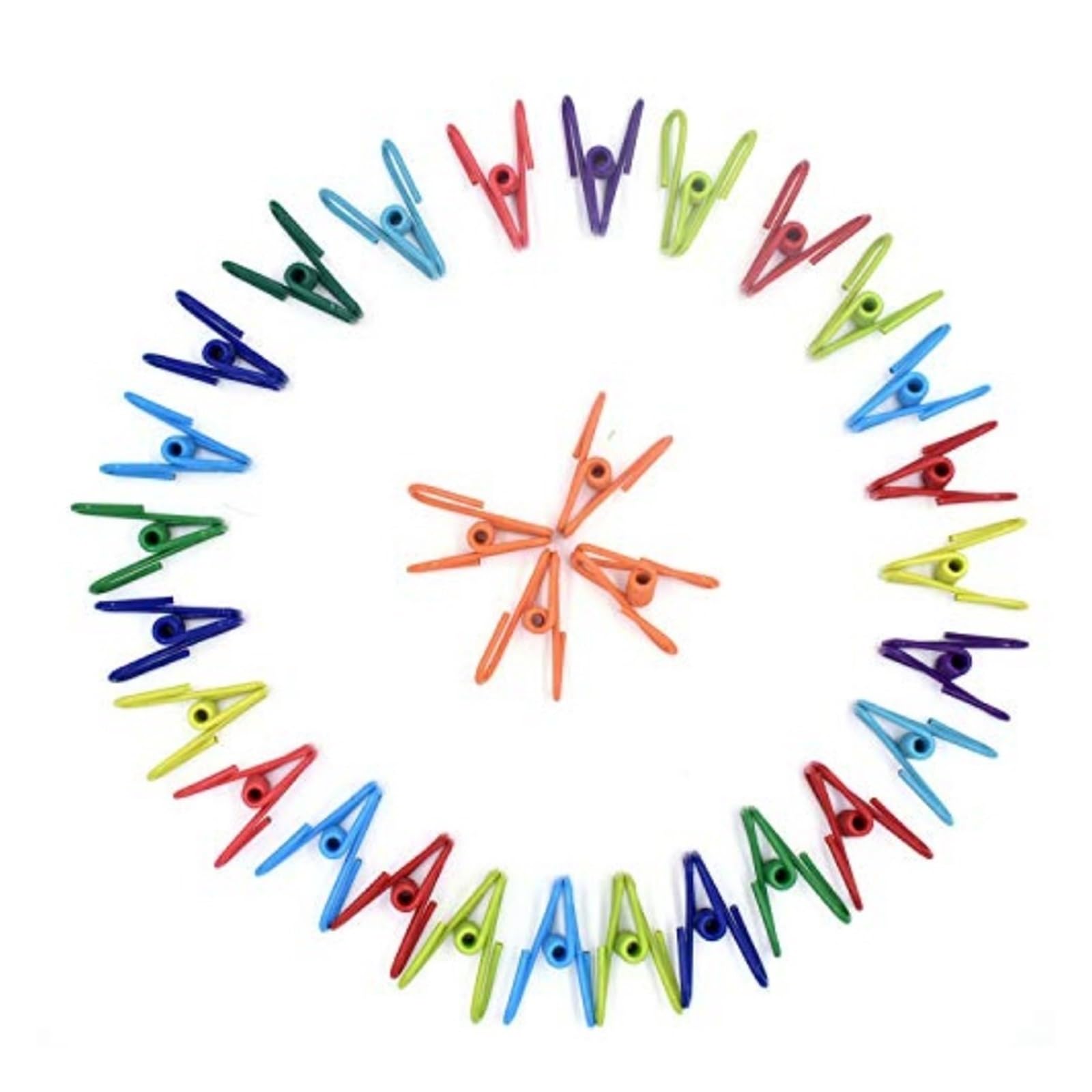 Metall-Wäscheklammern, 100 Stück, Metall-Wäscheklammern, Clips, Mehrzweck-Wäscheklammern aus farbigem Stahldraht, Halter für Wäscheleine, Befestigung von Handtüchern, Socken, Unterwäsche