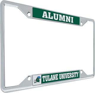 Desert Cactus Tulane University Car Accessories Green Wave Metal License Plate Frame and Tag Holder for Front or Rear of Car (Alumni)