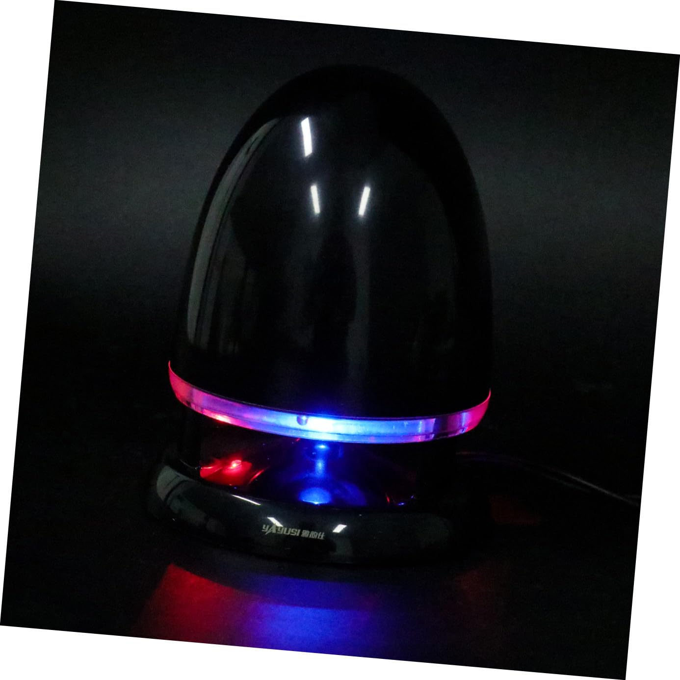 Multimedia Mini Speaker with 3.5Mm Audio Input and USB Plug-in, Portable External Speaker with LED Light and Bass Enhancement for Laptop Phone Tablet – Black Blue, Dc5V Compatible