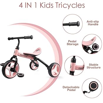 Amazon.co.jp: YGJT 3イン1 子供用三輪車 18ヶ月から3歳用 幼児
