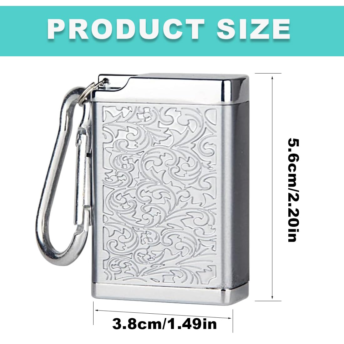 Lajiakoy® Posacenere Tascabili, Auto Posacenere, Posacenere da Viaggio, Chiuso Antiodore, Antivento, Tascabile Portatili creativi per esterno ( argento