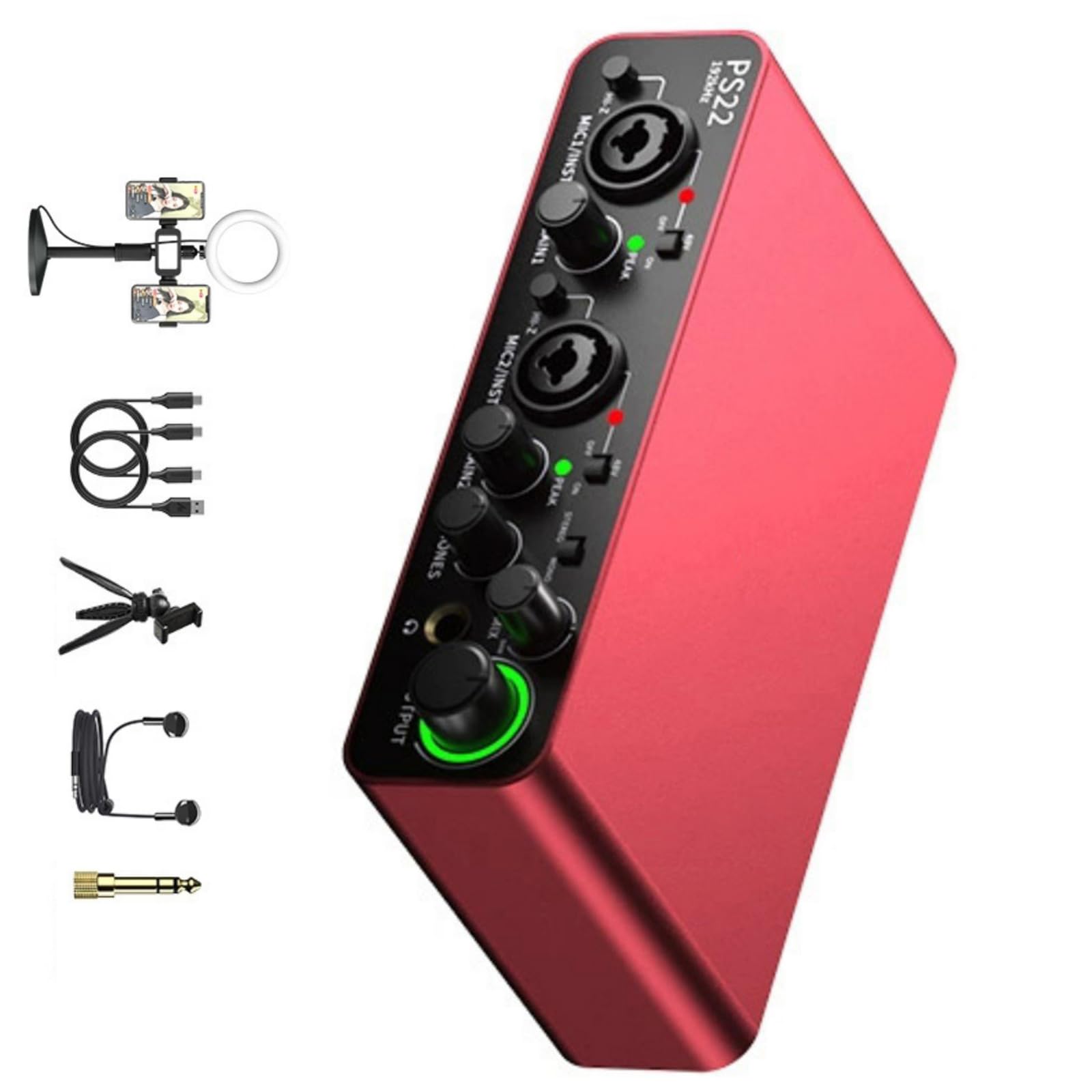 Interfacce audio USB professionali a 24 bit / 192 kHz per e streaming con ingressi multipli Plug and Play Scheda audio Plug and Play per podcast