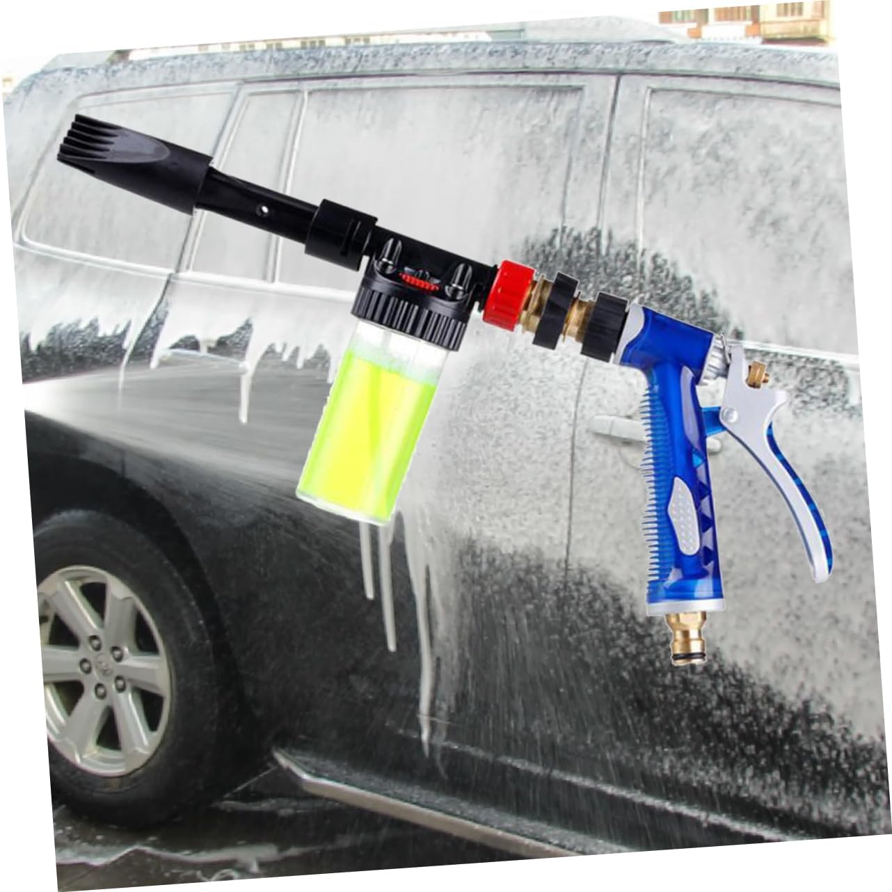 Car Cleaning Multifunctional Sprayer for Vehicles Ratio Dial for Car Motorcycle Window Washing Self-Priming Design for Easy Use