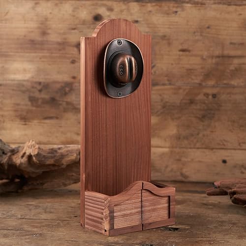 Miniatura 8 de Abridor de botellas de sombrero vaquero occidental, abrebotellas de madera vintage montado en la pared, regalo ideal para hombres y amantes de la