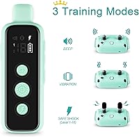 Vista 2 de Bousnic Collar de choque para perros – Collar de entrenamiento eléctrico impermeable recargable con control remoto para perros pequeños, medianos