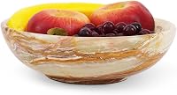 RADICALn Green Onyx Marble Fruit Bowl 10" Handmade - Decorative Kitchen Counter Bowl for Fruit, Bananas, Candy & Home Decor