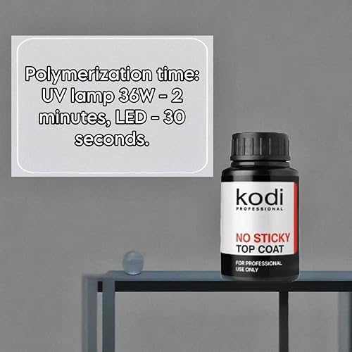 Miniatura 1 de Kodi Professional No Sticky Top Original  Acabado sin capa pegajosa  Acabado de alto brillo  Remojarse  Para una capa de uñas de larga duración