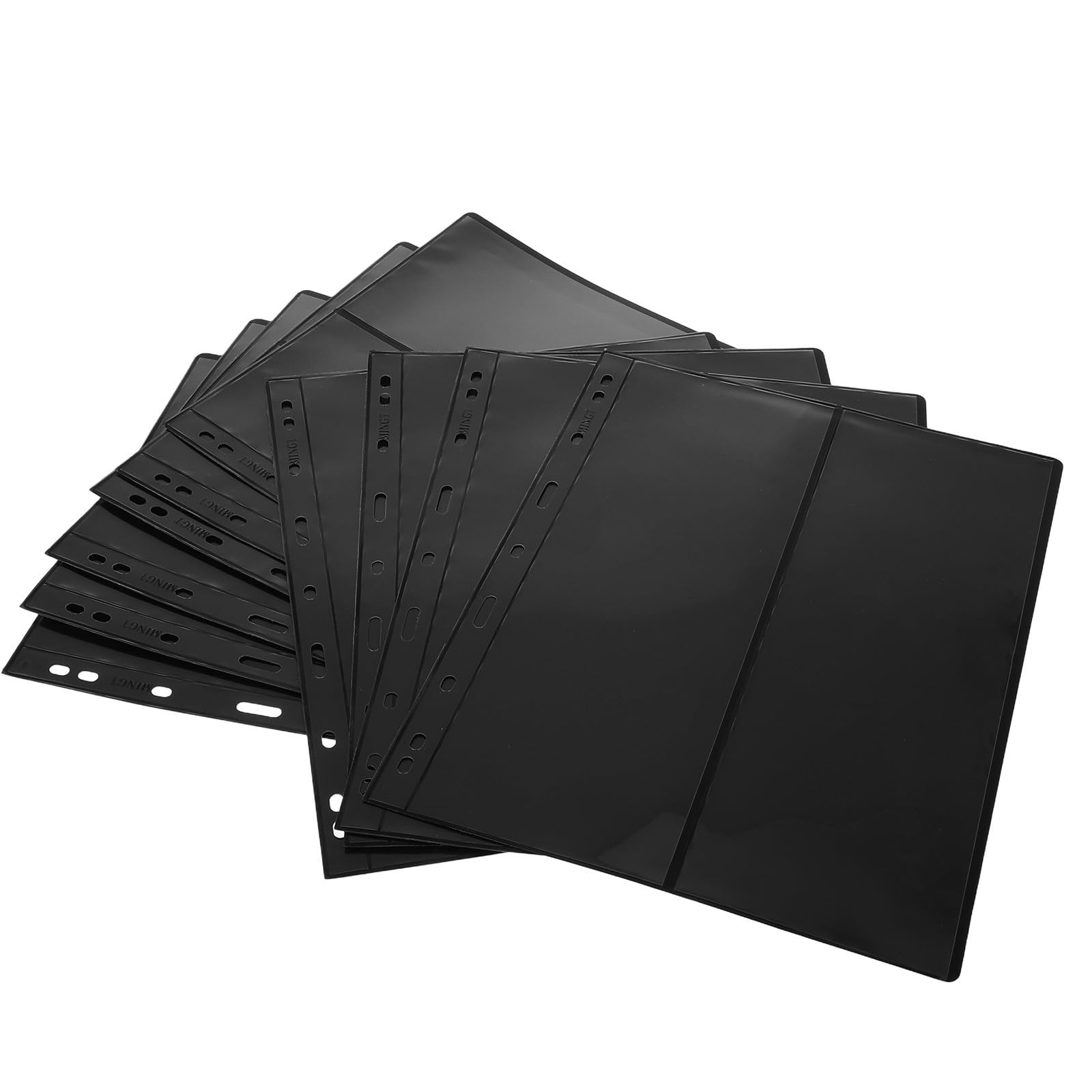 Hojas de Álbum de Sellos de Gran Capacidad, Archivador de Sellos Doble Cara PET Negro
