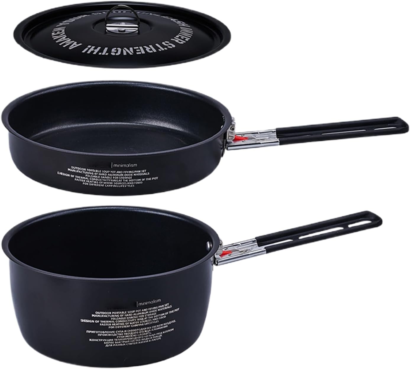 Camping Pot and Pan Stewing Frying Tools | Camping Cooking Pot And Pan for Backpacking, Hiking, Recreational Vehicle, Picnic, Survival, Hunting, Beach Trip, Family
