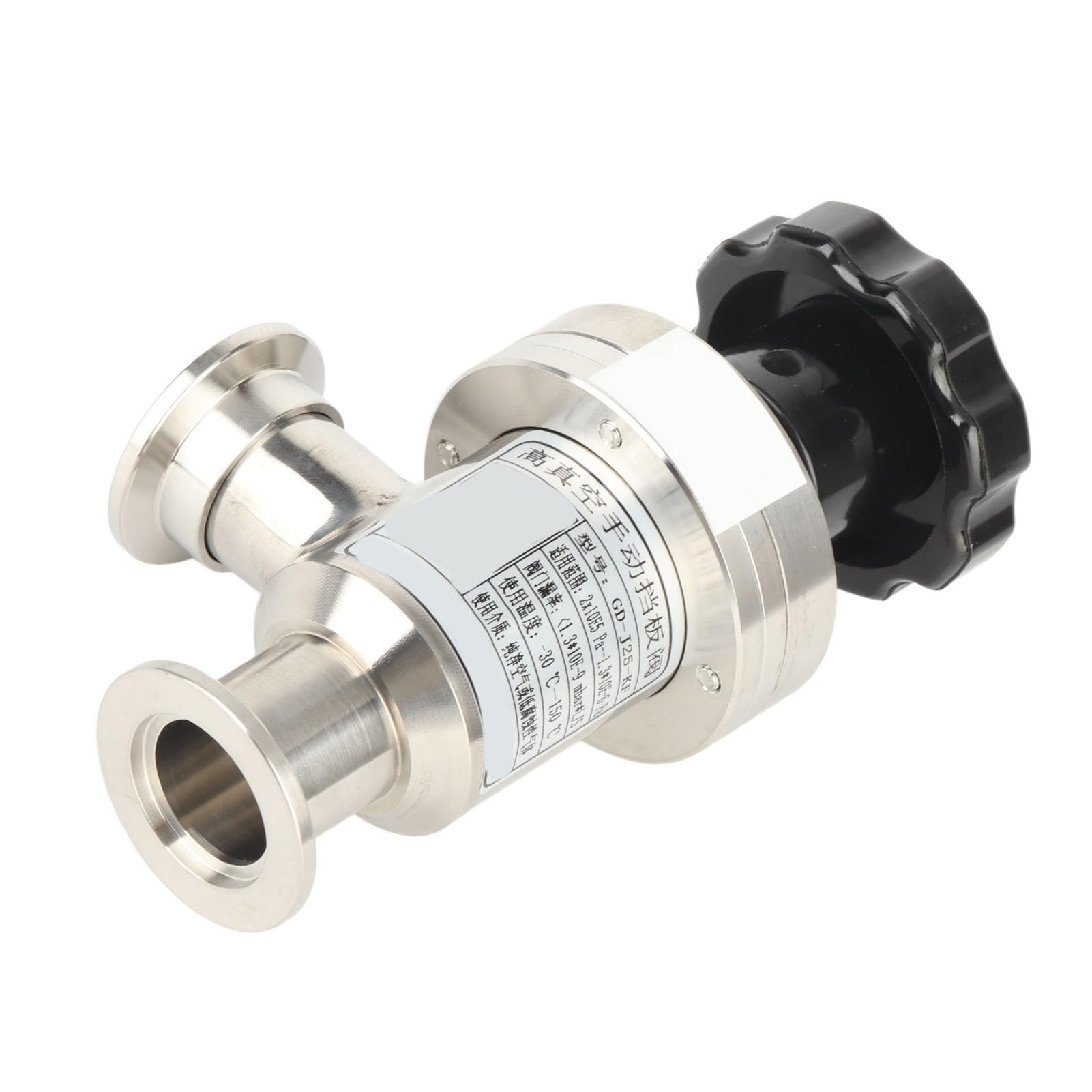 KF16 Válvula de aislamiento de fuelle Válvula de aislamiento de ángulo recto manual de alto vacío 304 Acero inoxidable con mango