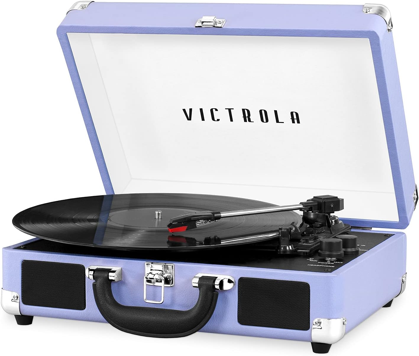 Victrola Journey Bluetooth Portable Suitcase Record Player – with Built-in Speakers