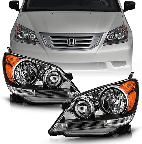 ACANII - Para faros delanteros Honda Odyssey 2008 2009 2010 estilo de fábrica Faros de repuesto para el lado del conductor y del pasajero