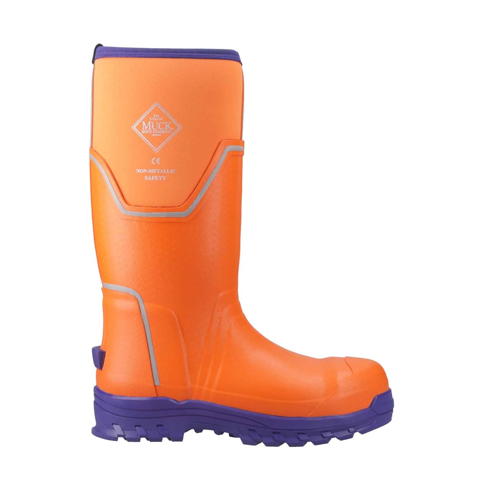 Muck Boot Men's Orange Grit S5 Wellingtons - Size: 9