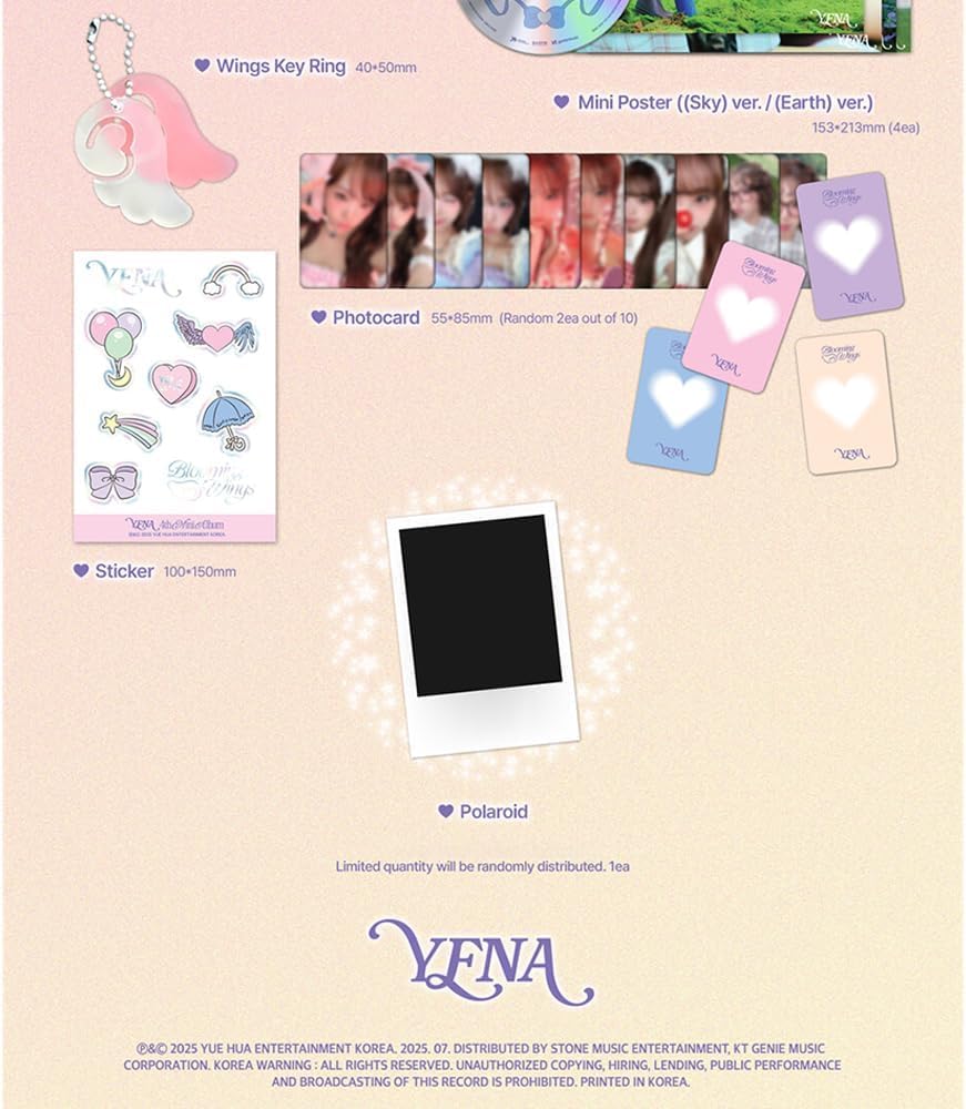 Yena - [BLOOMING WINGS] 4th mini album (zestaw 2 szt.) + dodatkowe karty fotograficzne
