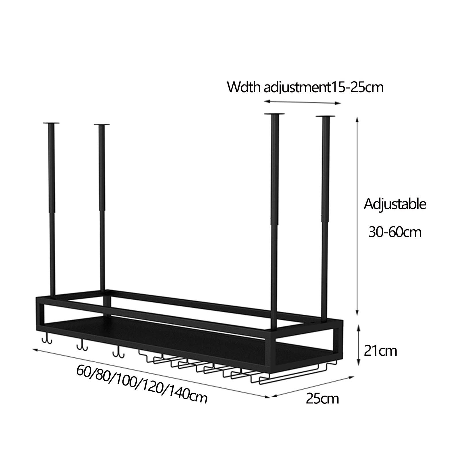 Wine rackMetal Wine Bottle Racks with Glass Holder - Upside Down Wine Cups Holder Hanging Shelf for Home Decor & Kitchen Storage Rack