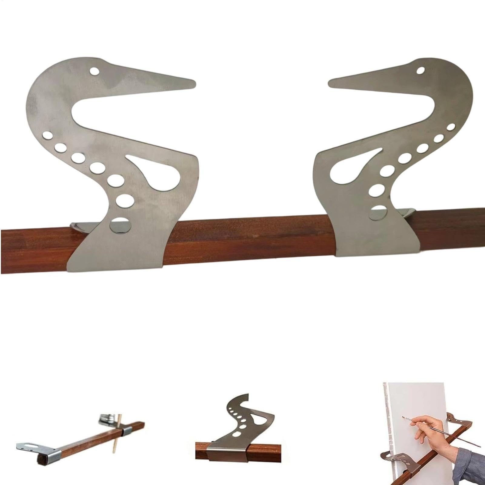 Générique Pont de Soutien pour Artistes, Barre de Support réglable pour Repose-Main sur chevalet, Support de Poignet métallique autobloquant par gravité, pour Le Croquis et la Peinture