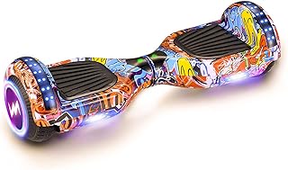 WEELMOTION Hoverboard with Music Speaker, 6.5" Shining All Terrain Wheels and Vibrant lights, UL2272 Certified self balancing scooter with complimentary hover board bag, with Range up to 8 kms