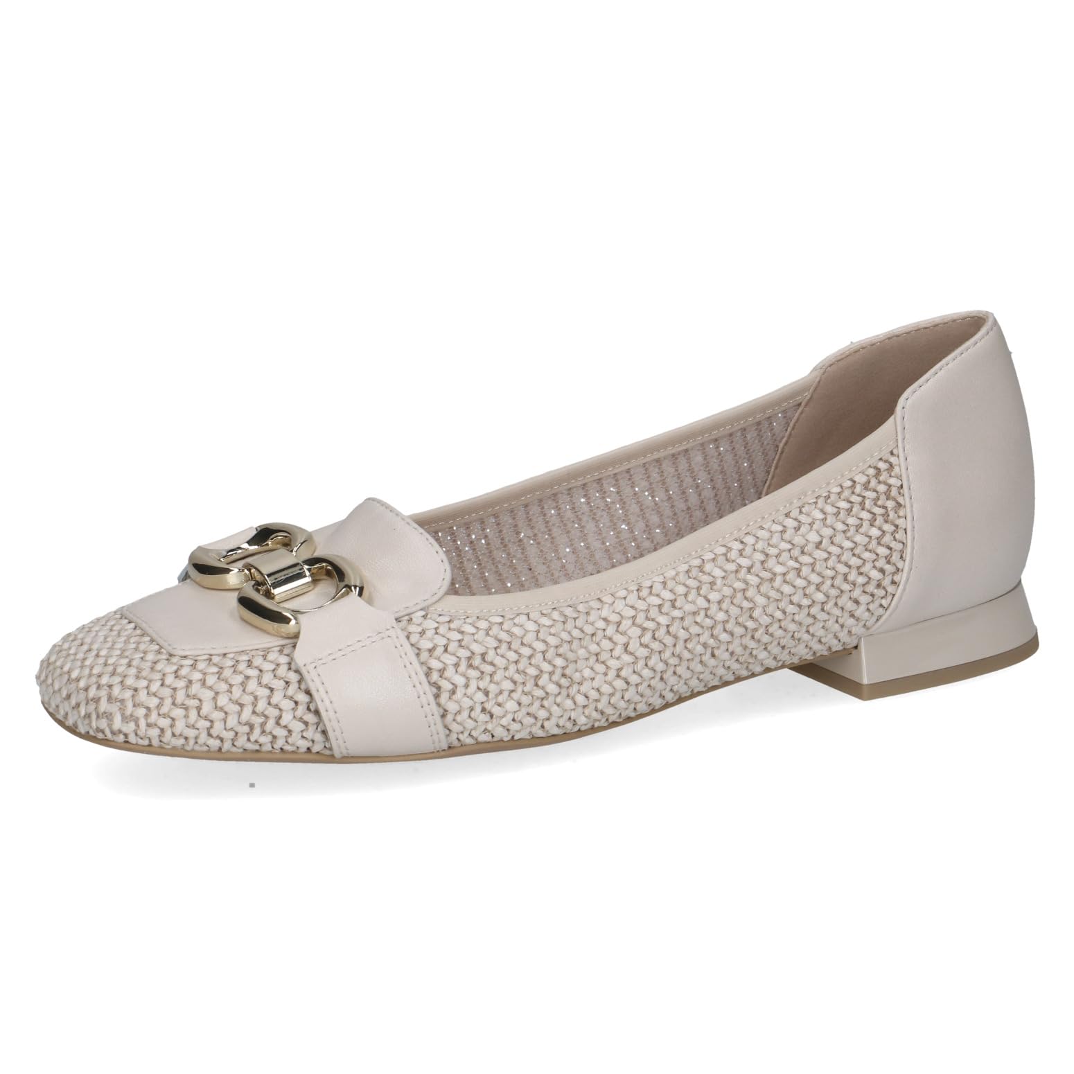 CAPRICE Women’s Heeled Slip-ons, White (OFFWHITE Comb), 7.5 UK