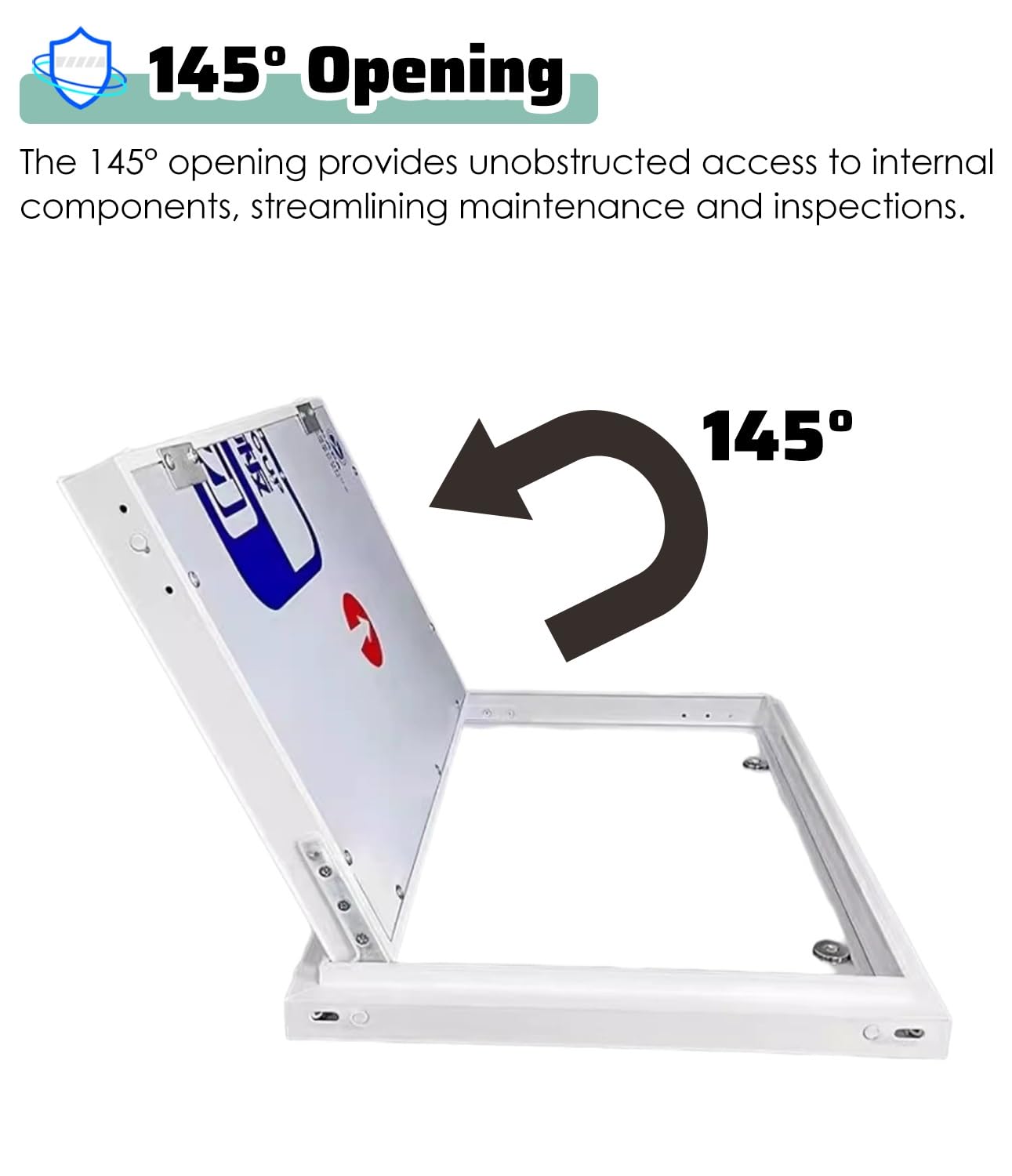 Trampilla Pladur Panel de Acceso a Pared Cartón Yeso Oculto al Ras Pintable, 60 x 120cm con Cerradura para Fontanería Eléctrica Ático Placa Bisagras Escotilla