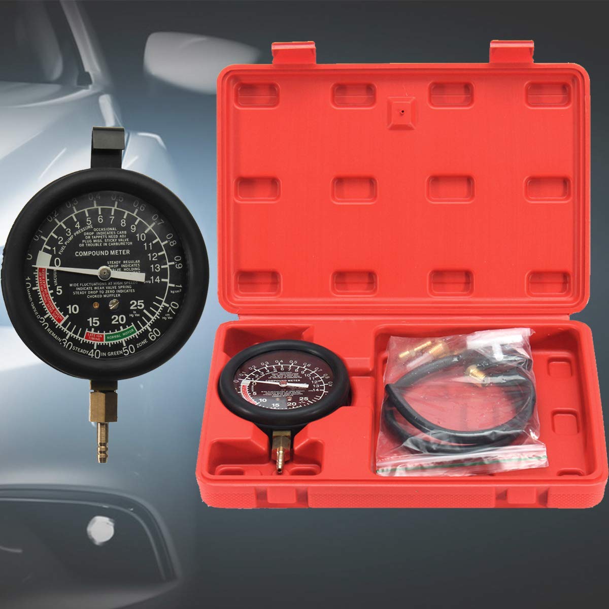 Buy WorldCare® Pump & Vacuum Tester Gauge Leak Pressure Diagnostics w