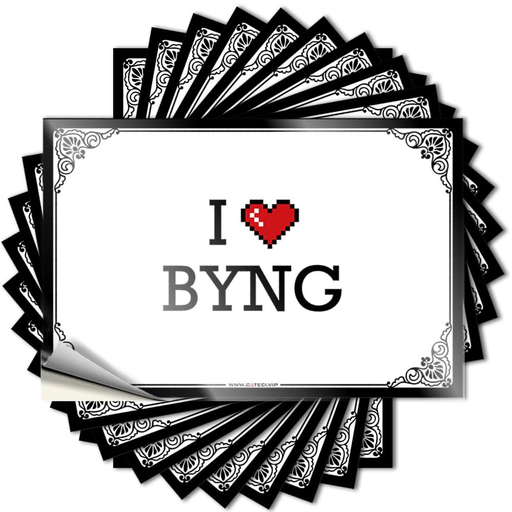Lake House Decor Quote Hard | I Love Byng Funky Western Sticker Pack(12X18CM)