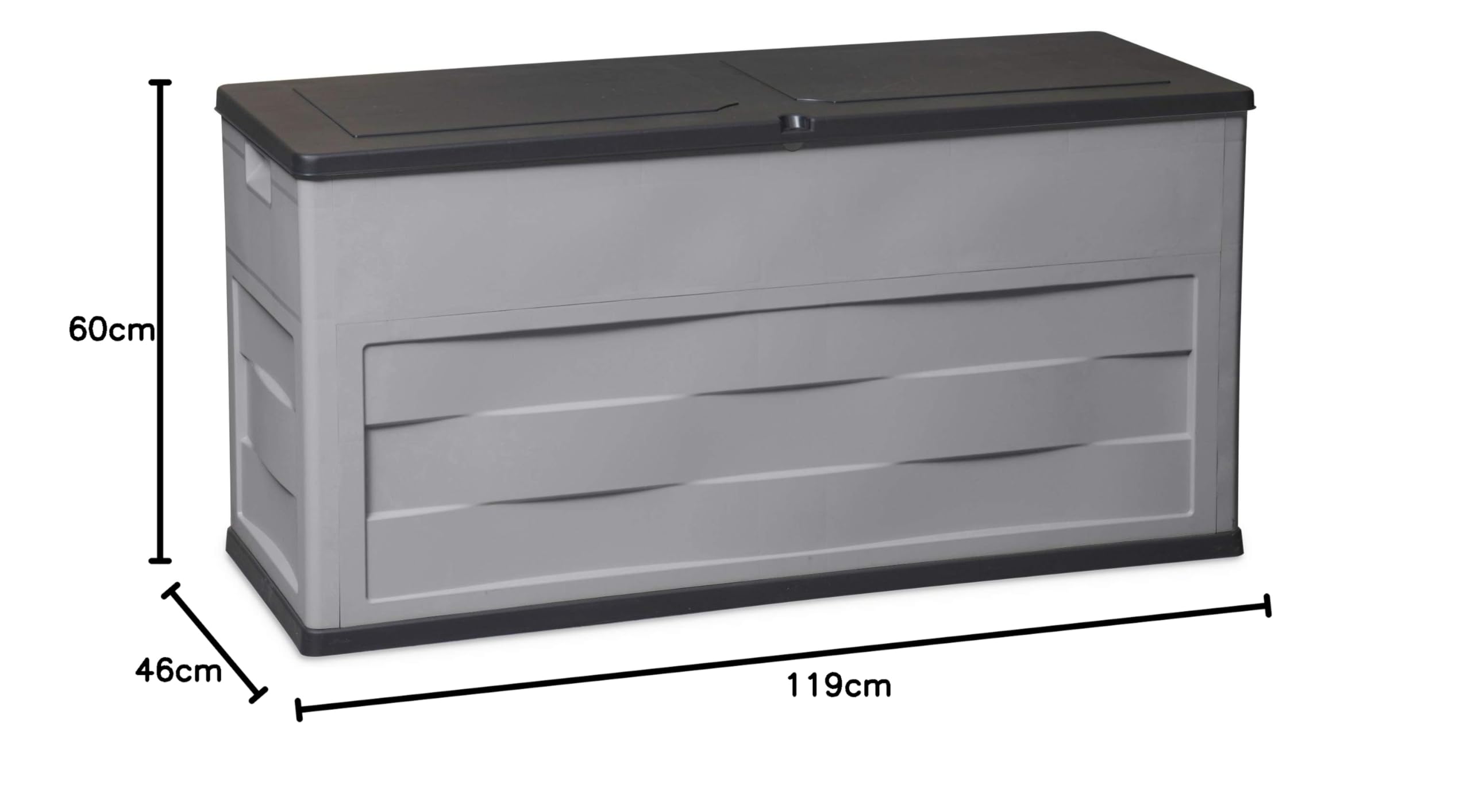 Toomax Ambition baule da giardino 320L portattrezzi 119x46x60h cm grigio tortora/nero UV