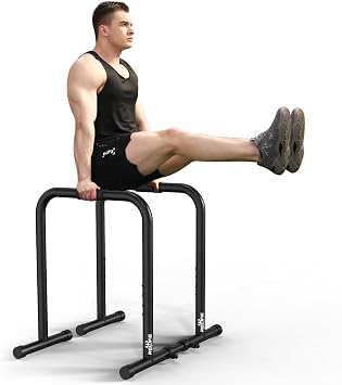 RELIFE REBUILD YOUR LIFE Station de Dips et Barres Parallèles Réglables pour Musculation Maison