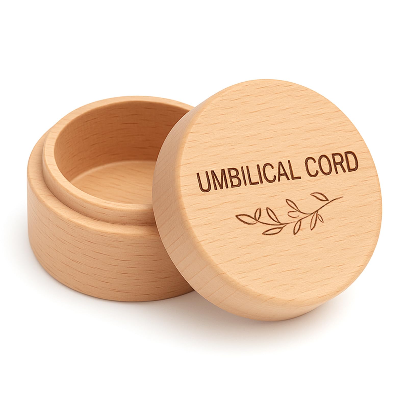 Caja de recuerdo de cordón umbilical de madera, bonita caja de dientes conmemorativos para el cabello fetal, almacenamiento de dientes perdidos para niños, regalo de recuerdo de bebé, regalo de