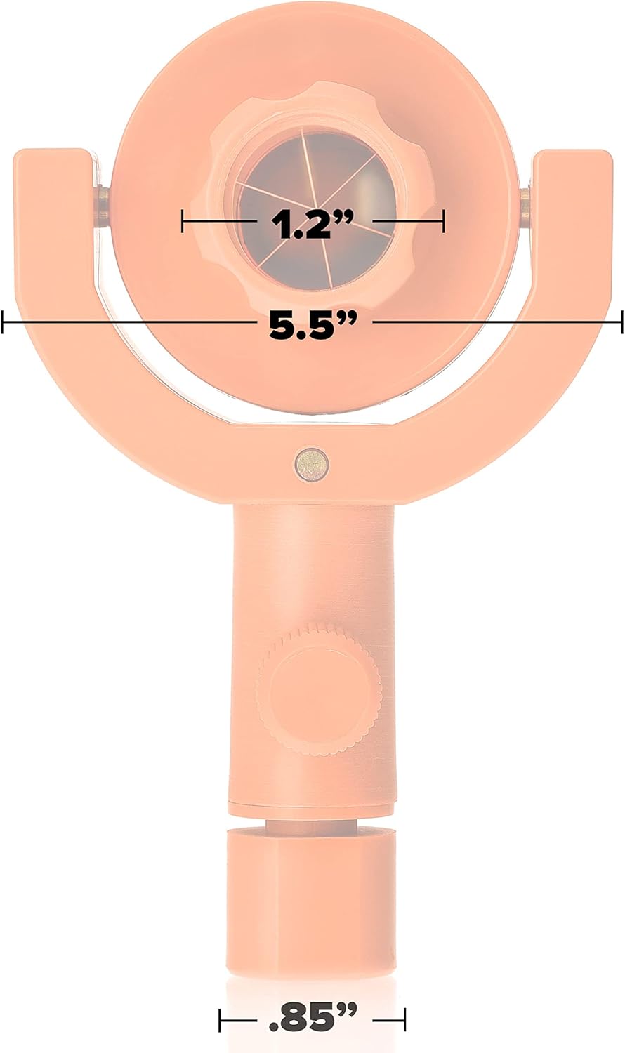 AdirPro 720-38 Small Tilting 25MM Mini Prism - Heavy Duty Lightweight Tilting Mini Prism - Compatible with Swiss-Style Tips & Quick-Release Adapters for Long-Range Measurements (Orange)