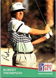 Robert Thompson autographed golf card (Sam Houston State) 1991 Pro Set #18 ballpoint - NFL Autographed Football Cards