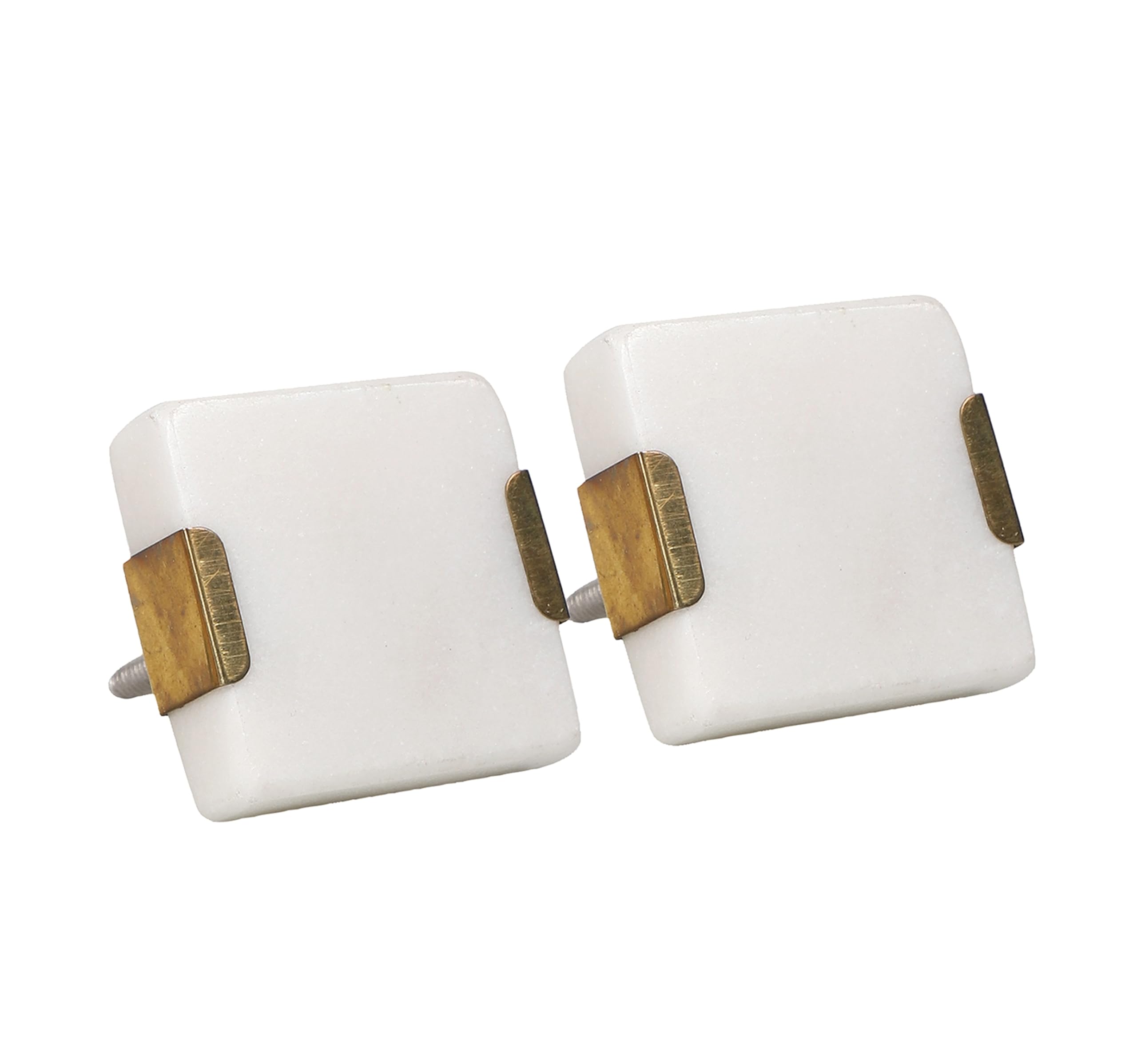 Two Moustaches Square Shaped Marble with Brass climps Drawer Knob, Dressers and Drawers – Decorative Drawer Pulls for Bathroom Fixtures, Kitchen Cabinetry, Pack of 2 (B0D1KQQRJQ) Amazon Price History, Amazon Price Tracker
